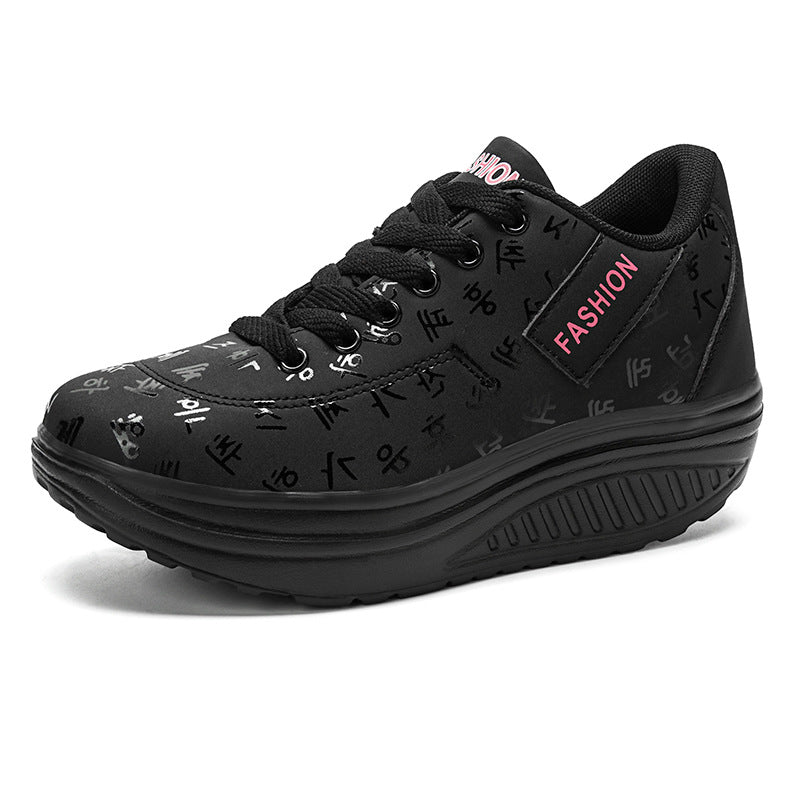 Zapatos de plataforma de piel (todas las tallas)
