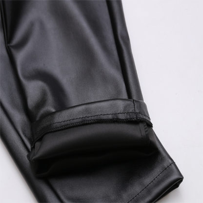 🔥Restam apenas 200 peças 💥Primeiro a chegar, primeiro a ser servido - Calça justa de couro PU stretch