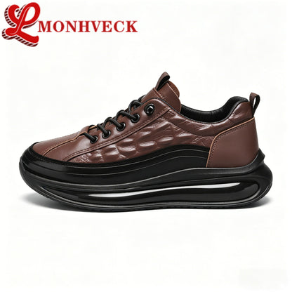 Zapatos de cuero para hombre estilo cocodrilo para negocios