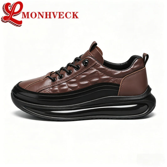 Zapatos de cuero para hombre estilo cocodrilo para negocios