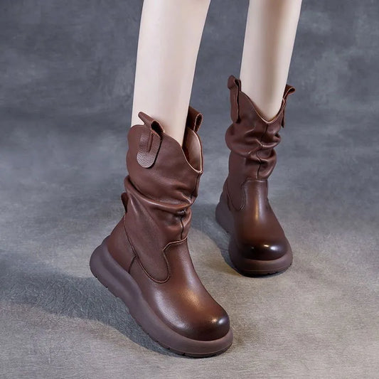 Botas de piel auténtica y suave