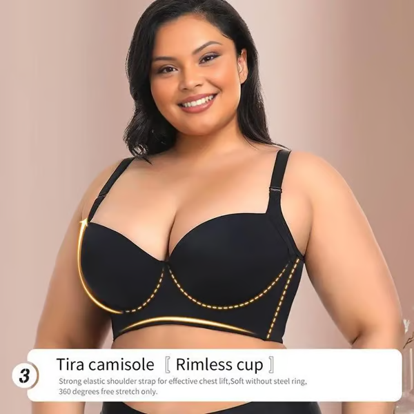 🔥Gran oferta - 49 % de descuento🔥Sujetador de copa profunda con espalda oculta para mujer