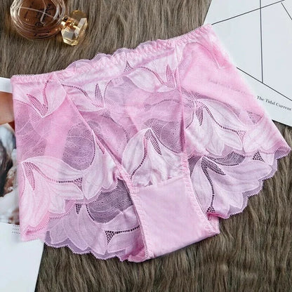 Roupa íntima feminina de renda de seda feita à mão
