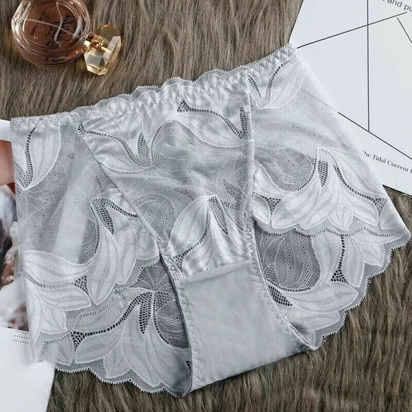 Roupa íntima feminina de renda de seda feita à mão