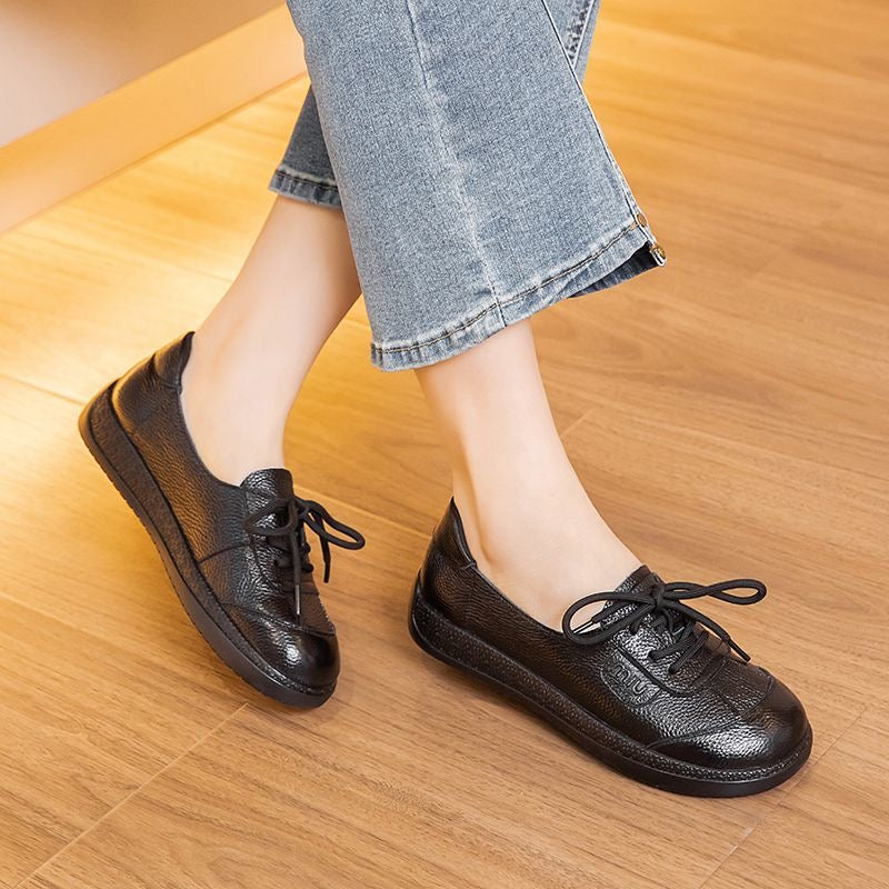 Zapatos de suela blanda de piel de vacuno de grano superior