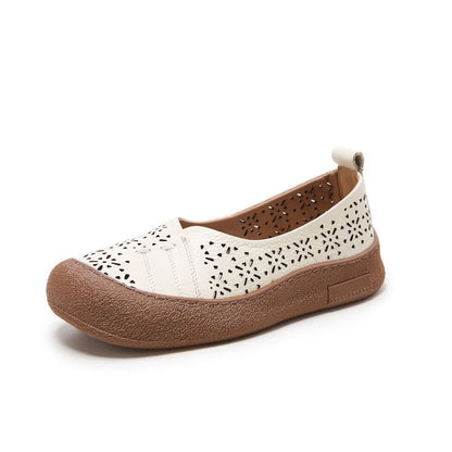 Zapatos de cuero perforado 100% genuino de vaca