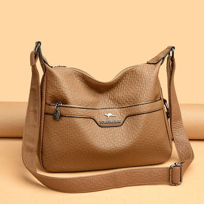 ModaEstila™ | Bolso bandolera de piel a cuadros