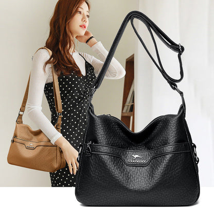 ModaEstila™ | Bolso bandolera de piel a cuadros