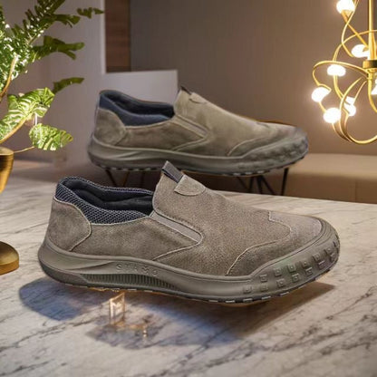Botas bajas impermeables de cuero para hombre