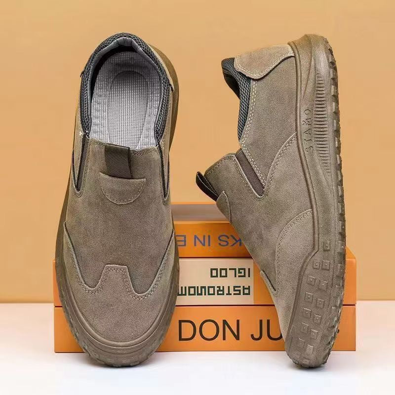 Botas bajas impermeables de cuero para hombre
