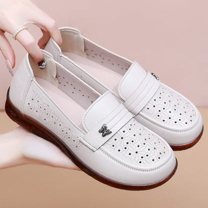 Zapatos de cuero cómodos con suela blanda
