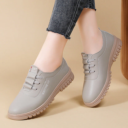 Zapatos casuales de suela blanda [piel auténtica]