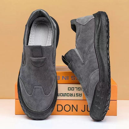 Botas bajas impermeables de cuero para hombre