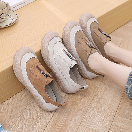 Zapatos de plataforma con punta redonda