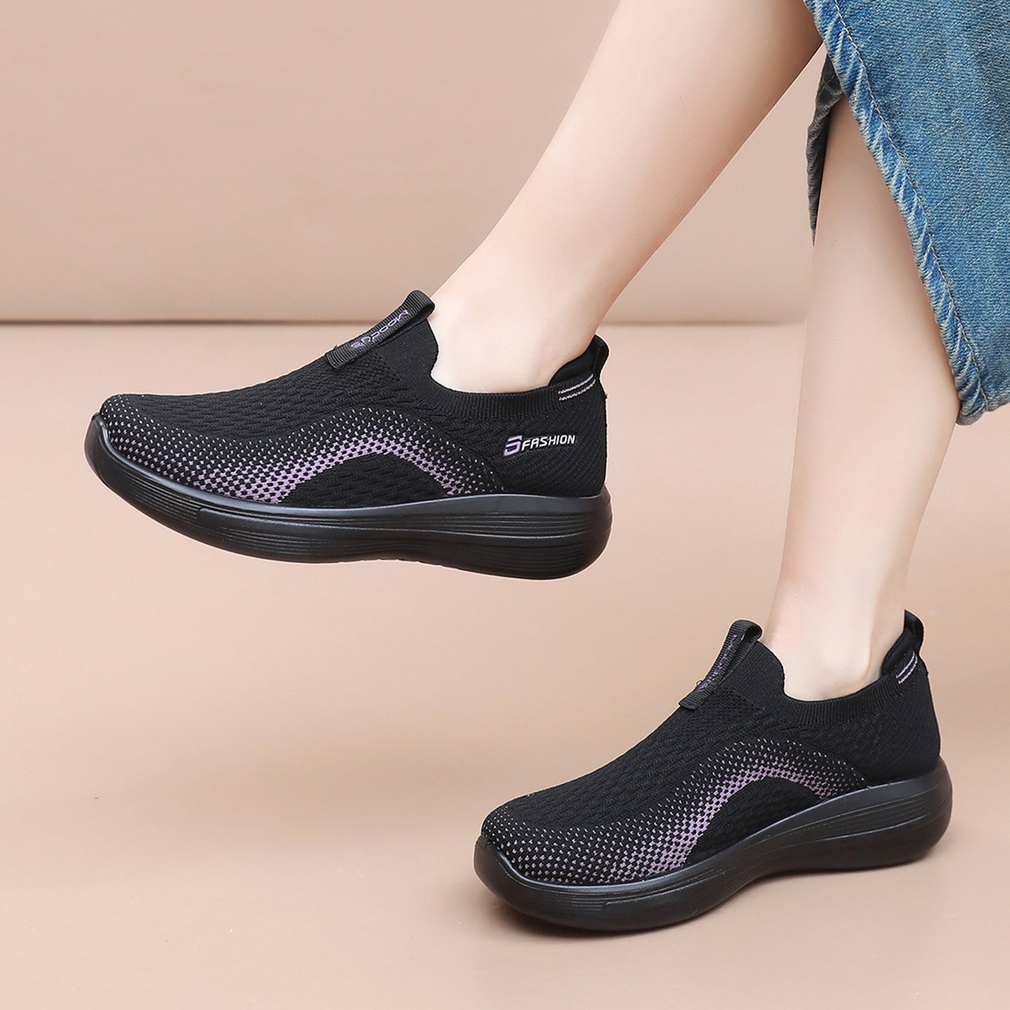 Zapatos tejidos sin cordones