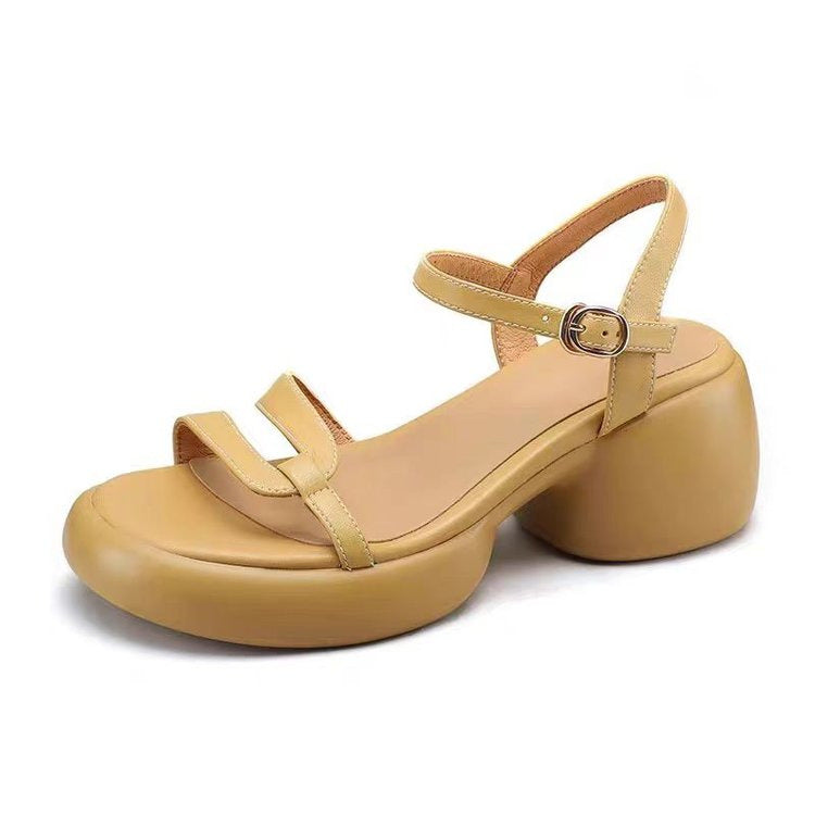 Sandalias Mujer Punta Redonda Verano Nueva Colección26703