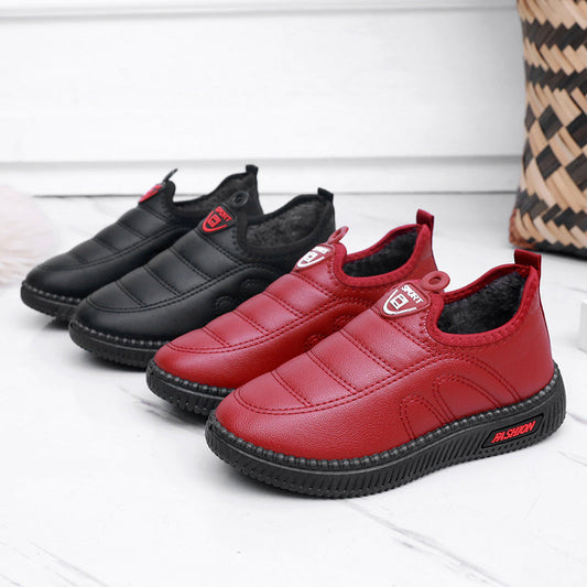 Zapatos de cuero y algodón para mujeres (pp fashion)