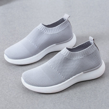 Zapatos mujer 2025 nuevo tejido volador red superficie calcetines zapatos casuales