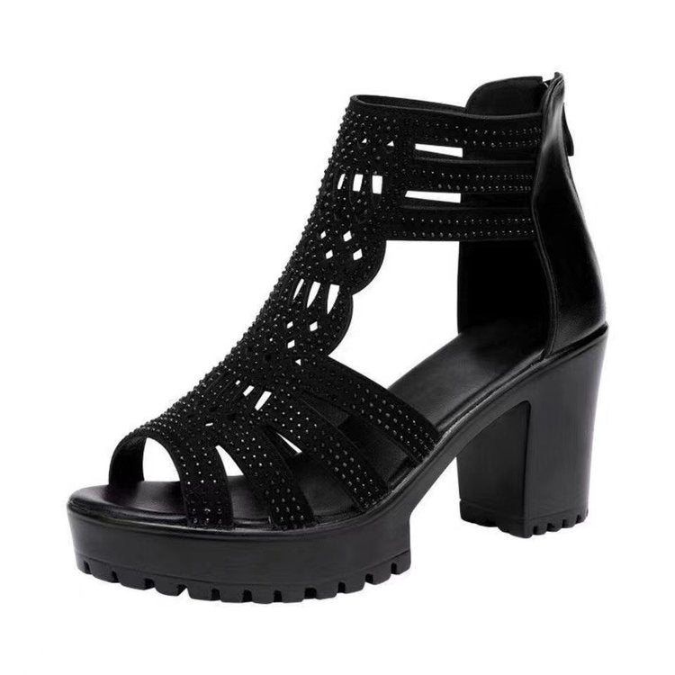 (diamante roto) tacones altos femeninos