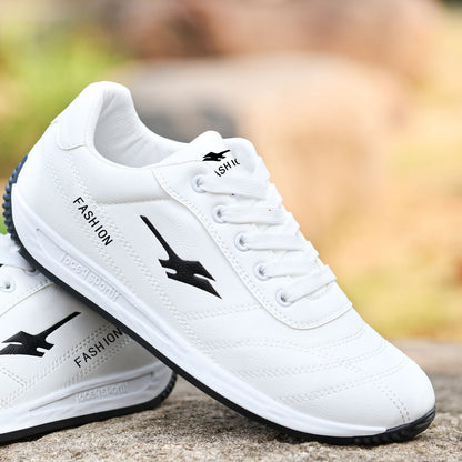 Zapatos de cuero con cordones y suela gruesa para hombre
