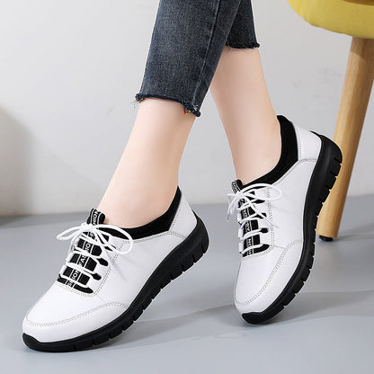 Zapatos para caminar de suela blanda de cuero genuino