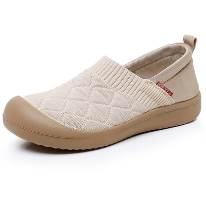 Los nuevos zapatos individuales femeninos son antideslizantes y suaves en primavera y otoño, y los zapatos perezosos son ligeros en suelas planas.