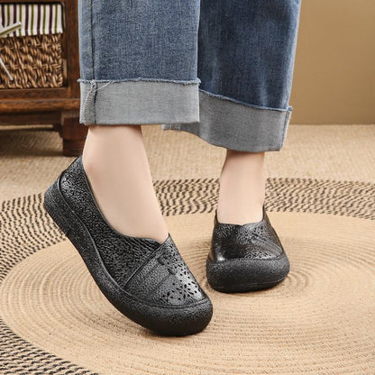 Zapatos de cuero perforado 100% genuino de vaca