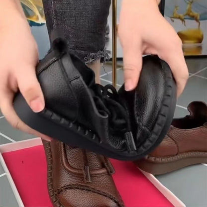 Retro casual tie - up madre zapatos individuales 2025