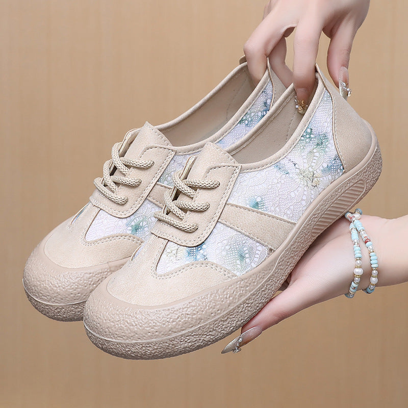 Zapatos 2025 las suelas blandas de los niños pedalean zapatos de mujer casuales, transpirables, resistentes al desgaste y las suelas gruesas son antideslizantes.