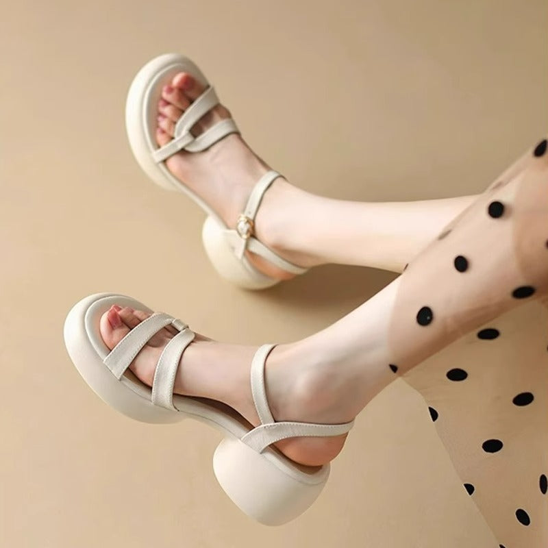 Sandalias Mujer Punta Redonda Verano Nueva Colección26703