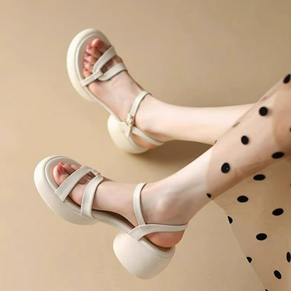 Sandalias Mujer Punta Redonda Verano Nueva Colección26703