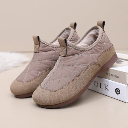 Zapatos de algodón sin cordones con suela blanda