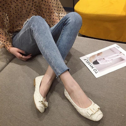 Primavera y otoño 2025 nuevos zapatos femeninos zapatos individuales de laca