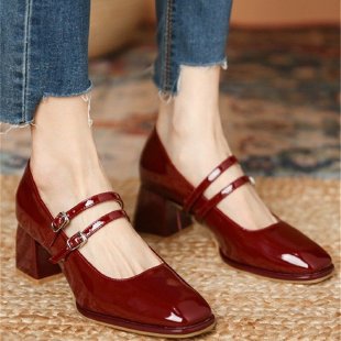 Sandalias de tacón alto para mujeres (rojo)