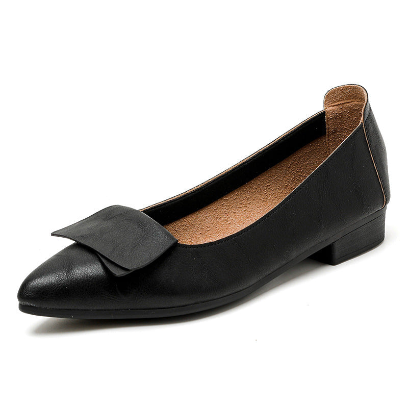 Zapatos de piel con tacón ancho (varios tamaños disponibles)