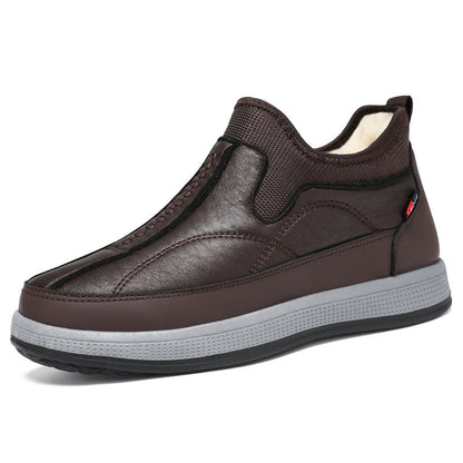 Zapatos de cuero masculinos con terciopelo (etiqueta roja)