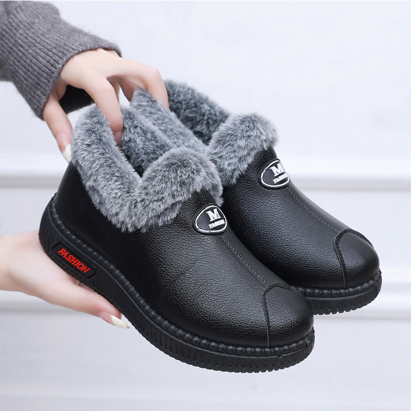 Zapatos de cuero y algodón para mujeres (m fashion)