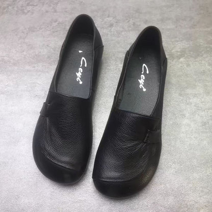 Zapatos individuales femeninos 2025 suelas blandas, piel suave y cómoda zapatos planos femeninos