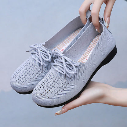 Primavera y verano cómodos con zapatos para madres en verano transpirables y suelas suaves 2025