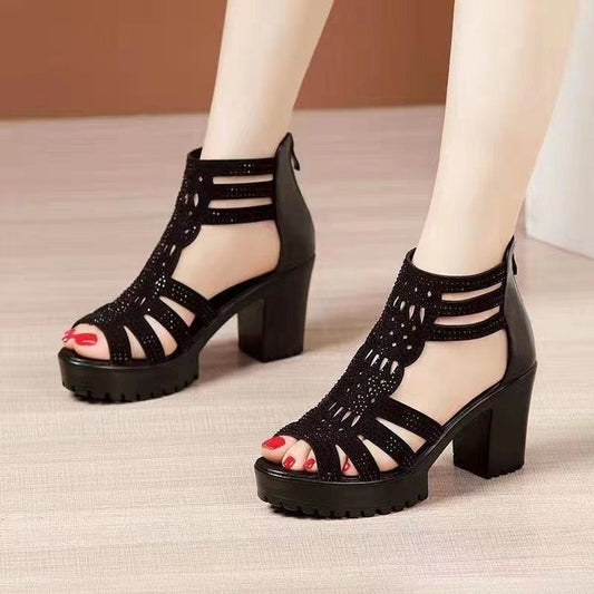 (diamante roto) tacones altos femeninos