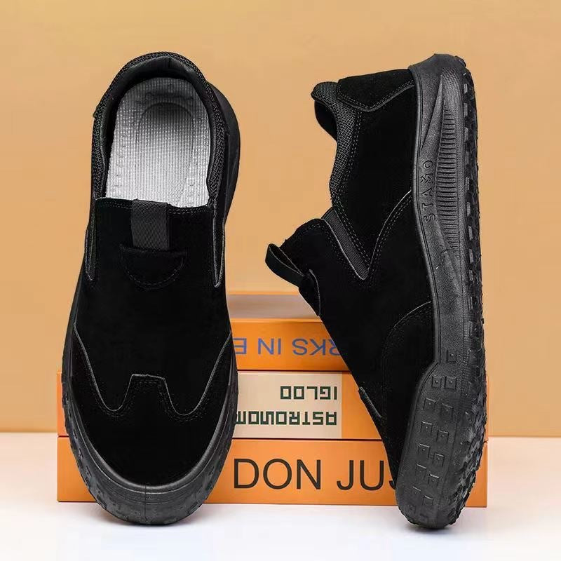 Botas bajas impermeables de cuero para hombre