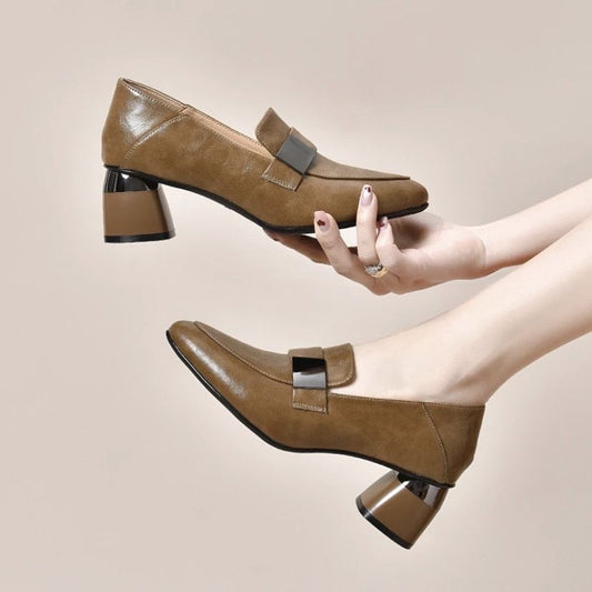(hojalata marrón) tacones altos de mujer