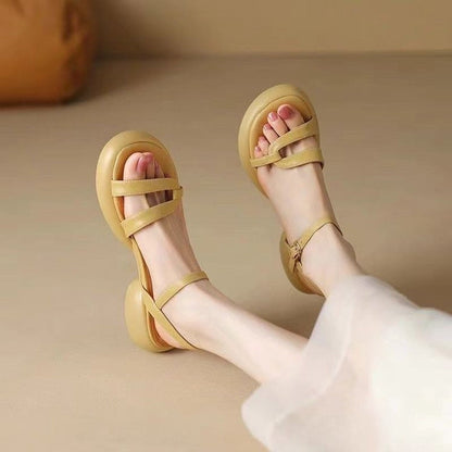 Sandalias Mujer Punta Redonda Verano Nueva Colección26703