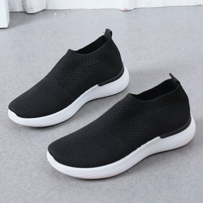 Zapatos mujer 2025 nuevo tejido volador red superficie calcetines zapatos casuales