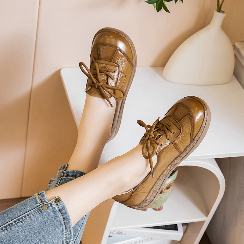 Zapatos de suela blanda de piel de vacuno de grano superior