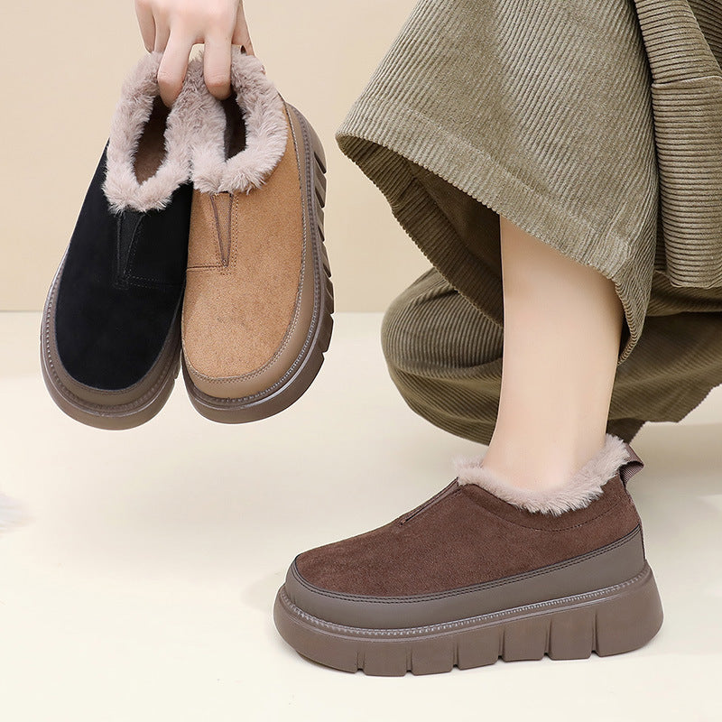 Botas de nieve sin cordones con plataforma