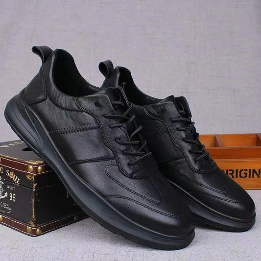 Zapatos de cuero para hombres, zapatos de negocios y transporte, moda cómoda y versátil, nuevos zapatos casuales de moda