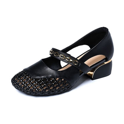 Zapatos casuales de piel con diseño calado