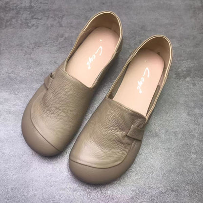 Zapatos individuales femeninos 2025 suelas blandas, piel suave y cómoda zapatos planos femeninos