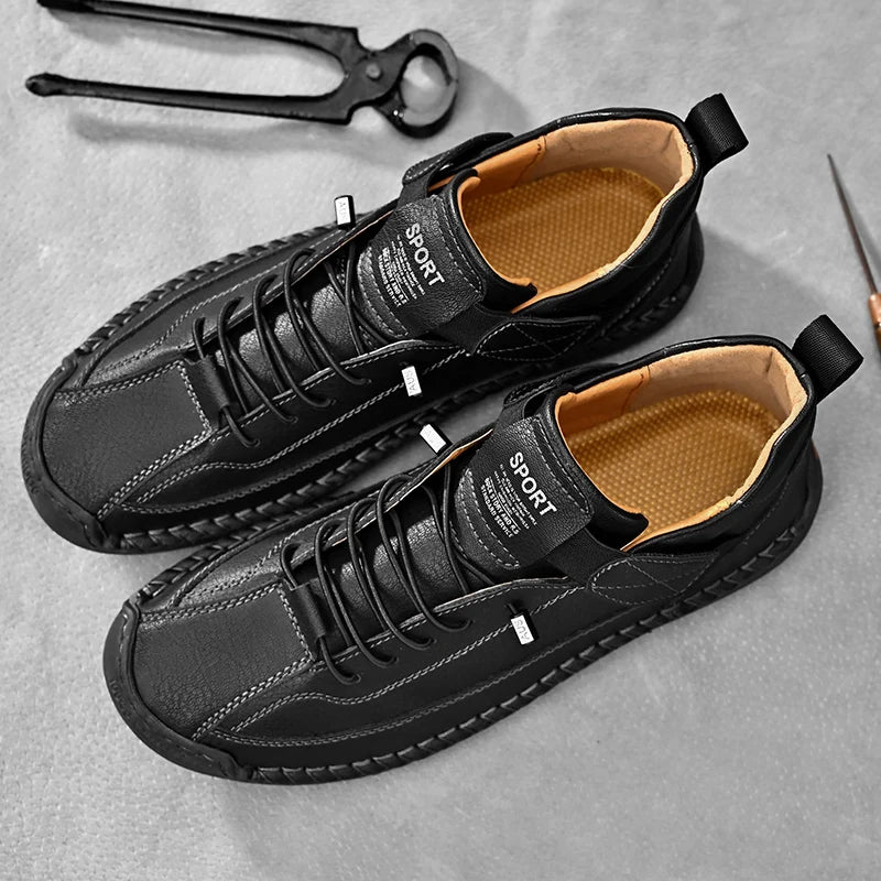 Mocasines de Cuero Real para Hombre - Sin Cordones y Transpirables